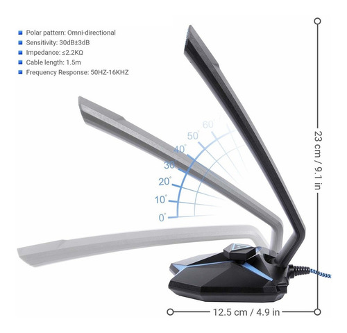 Microfono Gamer De Escritorio Para Pc O Notebook Audio G33