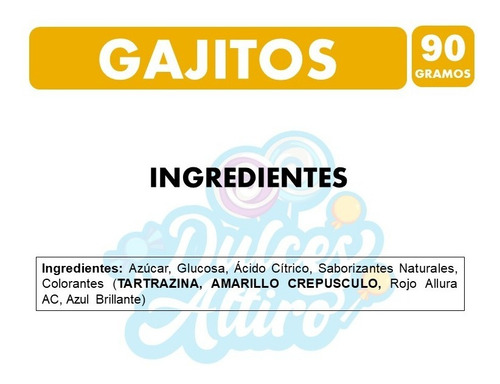 Gajitos Merello - Dulce Clásico De Infrancia(bolsa Con 90gr)