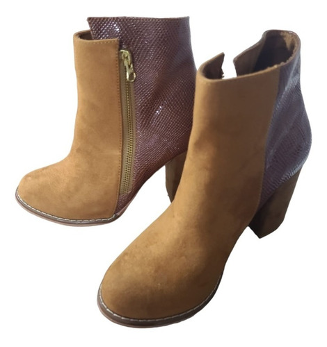 Zapato Mujer Tipo Botin Caramelo Le Scanpe Talla 36 Tc6