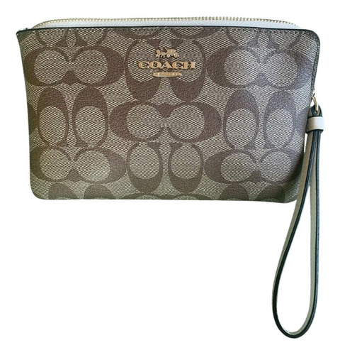 Muñequera Coach Grande Dama Khaki Chalk/gold (café)