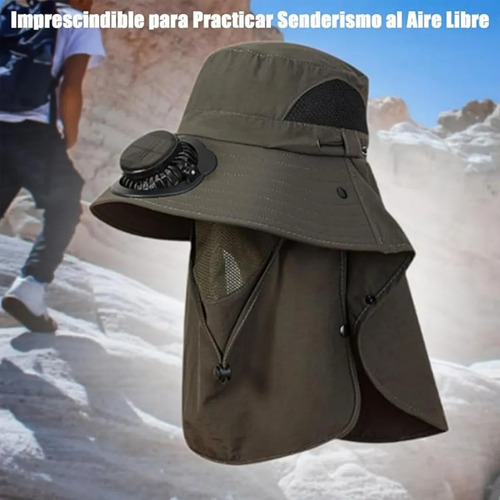 Sombrero Transpirable Con Ventilador Solar Para Un Verano Du
