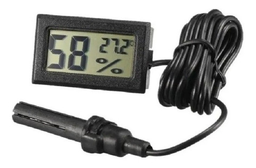 Termo-higrometro E Termometro Digital Embutir Com Sonda