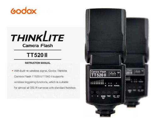 . Godox Tt520-ii Flash + Gatilho | Canon, Nikon, Sony,