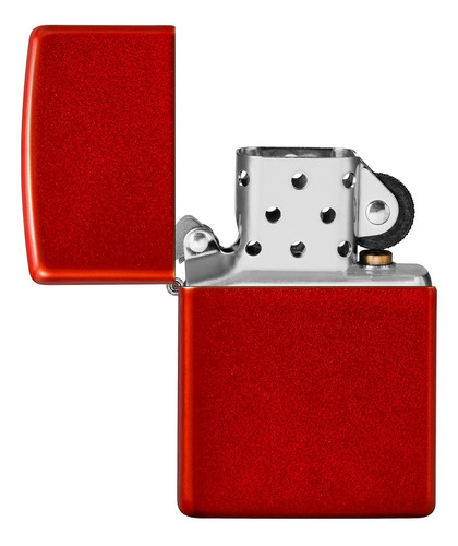Imagen 3 de 10 de Encendedor Zippo Lighter Classic Metallic Red Rojo