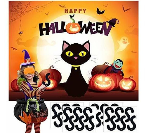 Juegos De Halloween Para Niños Pin La Cola En El Gato 43cpy