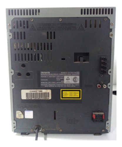 Minicomponente Aiwa Modelo Cx-nsz708 Para Repuestos Plateado 130 W (Usado)