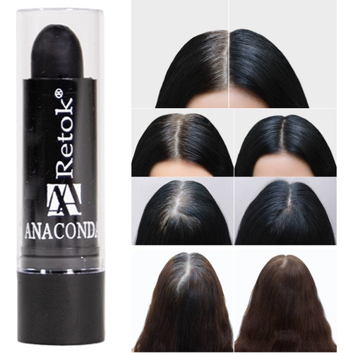 Retoque De Raiz Batom Cabelo Bastão Antifrizz Retok Liquid Tom Escuro