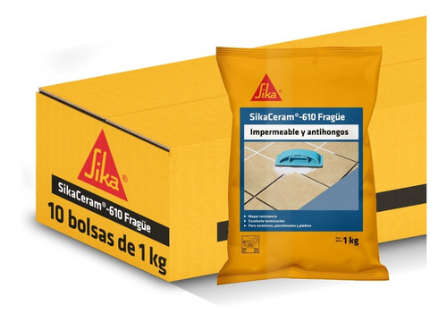 Imagen 1 de 7 de Pack 10x1k Sikaceram 610 Fragüe Para Cerámicos Murato