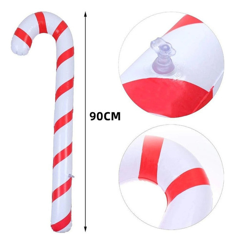 . Paquete De 6 Bastones Inflables For Adorno Navideño. Y