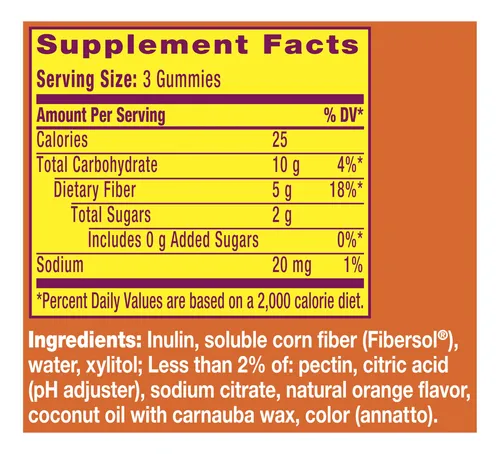 Metamucil Gummies Adultos Naranja Sin Azúcar 120 Unidades