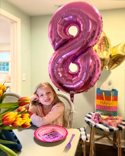 Globos De Número, Decoración De Cumpleaños 4 Años