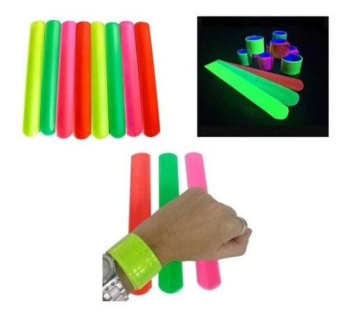 Pulseras Magicas Fluo Neon X 20 U Carioca Fluo Carnaval Coti