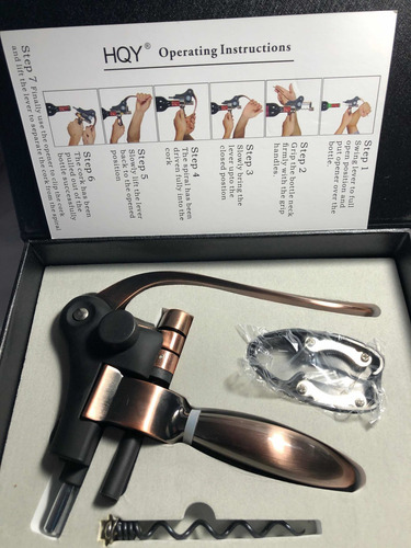Imagen 1 de 7 de Abridor De Vino Camarero Compacto Acero Inoxidable