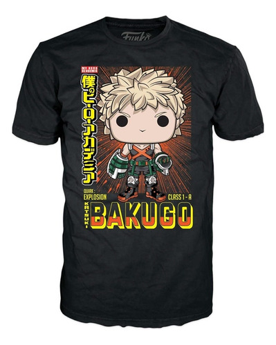 Funko Pop & Tees My Hero Academia Katsuki Bakugo Ed Especial (Usado)