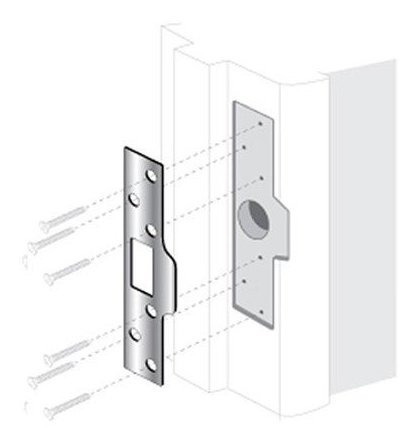 Pro-lok Security Lip Strike Plate 8  1-1 4  Acabado