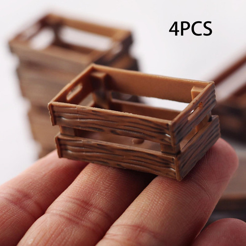 Mini Casa De Muñecas De 4 Piezas, Caja De Madera, Caja De