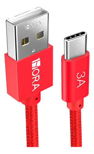Cabo Carregamento 1hora Cabo Usb 2.0 A/c 3a 1m Vermelho