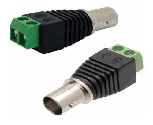 Kit 30 Conector Bnc Femea Com Borne Para Cftv