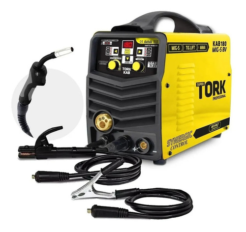 Imagem 1 de 6 de Máquina Solda Inversora Tork Mig Mma Tig 180a 3 Em 1 Bivolt