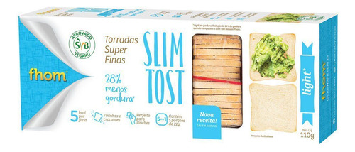 Torrada Light Slim Tost Fhom 110g