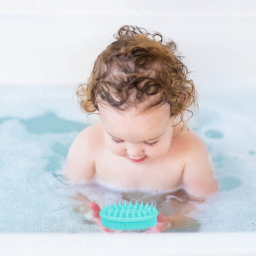 Cepillo De Silicona Para Baño De Silicona Para Bebés, Masaje