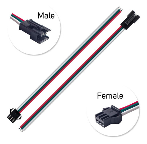 Conectores Jst Sm De 3 Pines Para Tira De Led Ws2812b Ws2811
