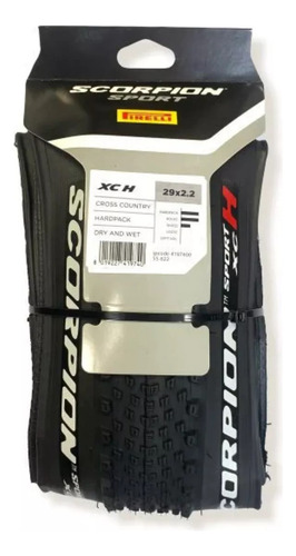 Pneu Mtb Pirelli Scorpion Sport Xc H 29 X 2.20 Kevlar Preto