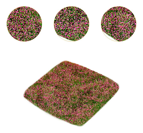 Terreno En Miniatura Grasa Estática De Hierba Rosa Rojo