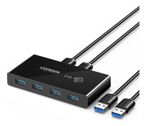 Hub Ugreen Para Compartir 4 Puertos Usb 3.0 A 2 Pc S, 30768