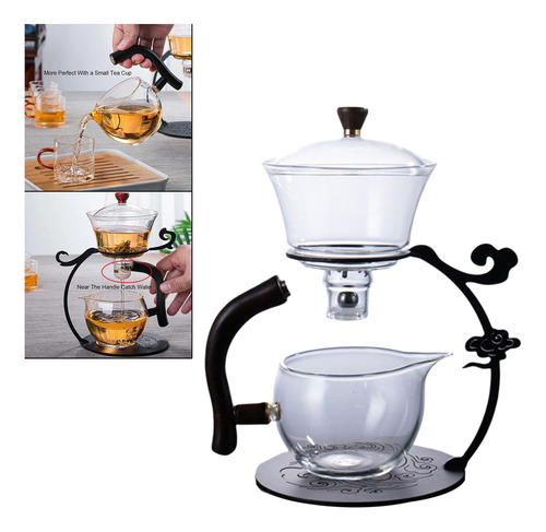 Elegante Juego De Té De Cristal Kungfu Con Infusor De Acero