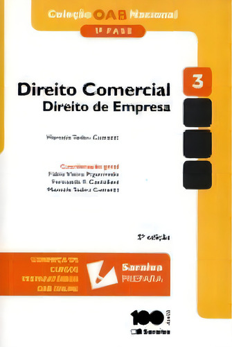 Direito Comercial - Oab 1f Vol 3, De Marcelo Tadeu Cometti.