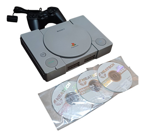 Ps1 Original Completo - Playstation 1 Original Ps1 Completo Playstation 1 Fat Original C/3 Jogos + 1 Controle