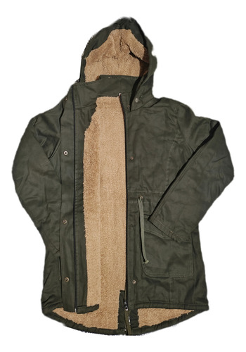 Parka De Mujer Con Capucha Y Peluche Interior