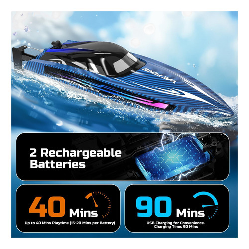 Barcos Rc Wefone Para Adultos, Bote De Control Remoto Para Y