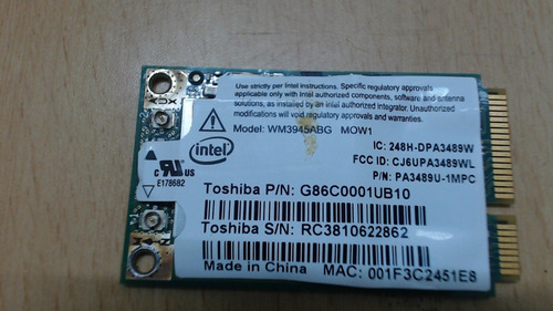 Intel Pro Wireless 3945 Abg Mini Pcie Wm3945abg Mow1 (Usado)