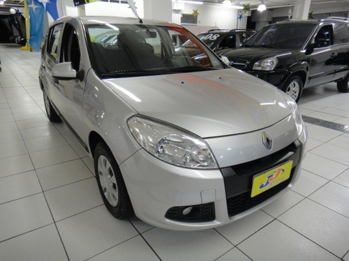 Renault Sandero 1.0 16v Expression Hi-flex Completo Prata 12