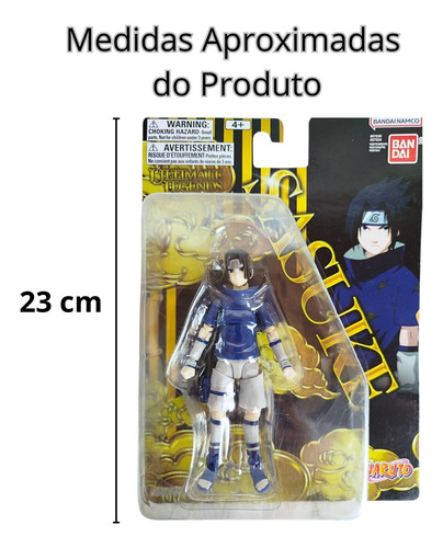 Boneco Naruto Sasuke Articulado Bandai 12cm F0136-4a Fun