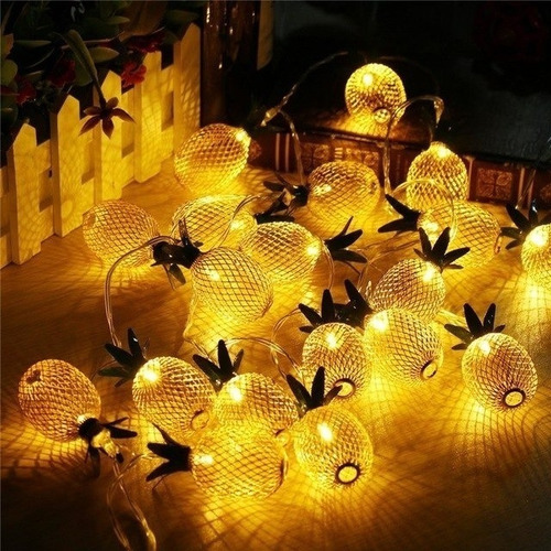 Guirnalda De Luces 10 Led Ananá Con Conector 2,30mts