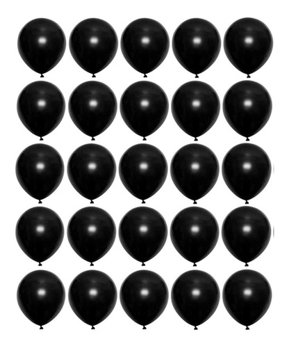 Pack X25 Set De Cumpleaños Globos Cumpleaños Globos Negro