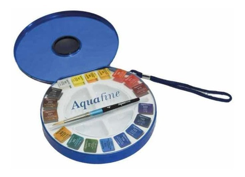 Imagen 1 de 2 de Acuarelas Daler Rowney Aquafine Set 18 Pastillas 1 Pincel