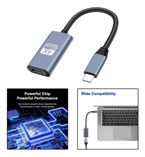 Cable Adaptador Usb C A, Portátil Compacto De Alta 4k 60hz