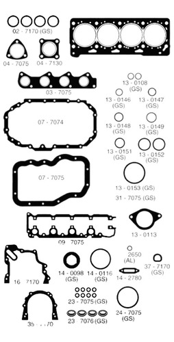 Juego Completo Juntas De Motor Volkswagen Gol 1.4/1.6 8v Efi