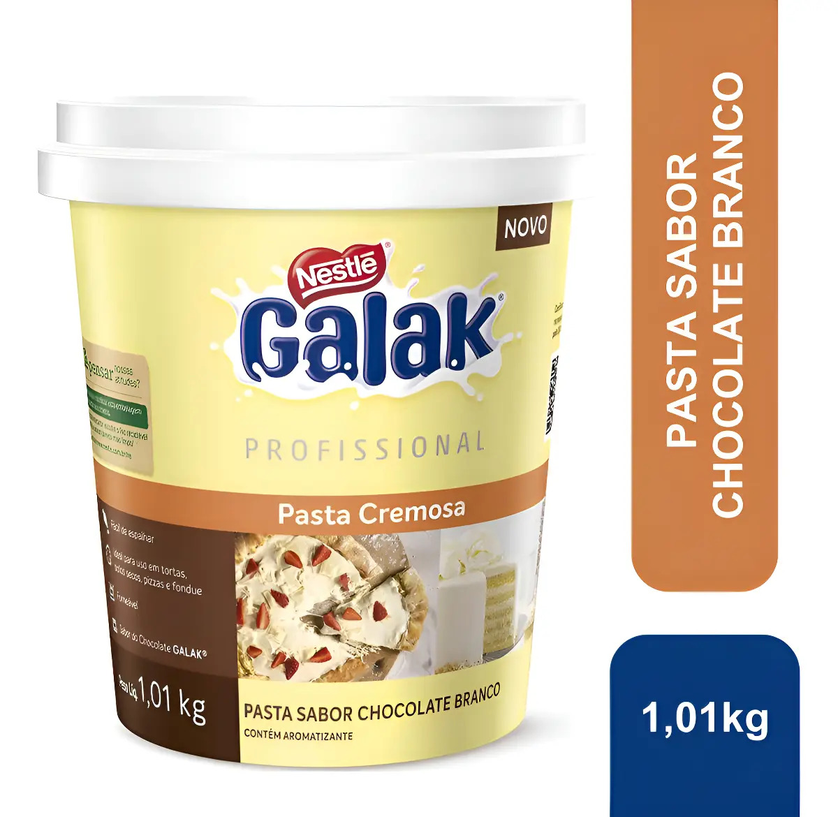 Recheio de chocolate Branco Nestlé Galak Profissional 1.01kg