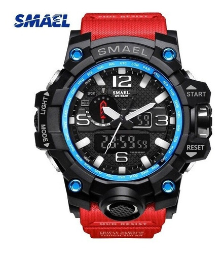 Relógio Smael Militar Modelo 1545-vermelho G-shock
