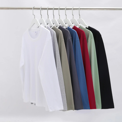 Camiseta De Manga Larga De Algodón Binyuxd Basic Solid Color