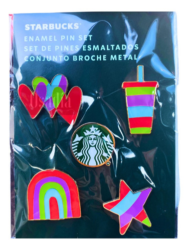 Set Pines Esmaltados Coleccionables Starbucks