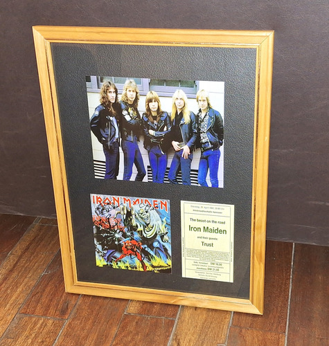 Iron Maiden Foto, Tapa Disco Firmada Y Entrada Recital 1982