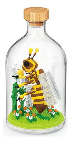 Bloques De Construcción De Insectos En Botella De Vidrio