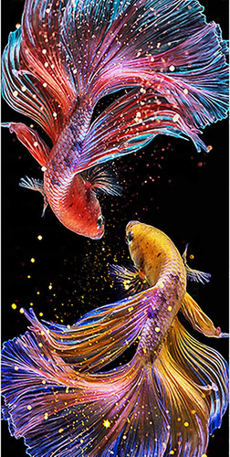 Pintura De Diamantes 5d Diseño Fish