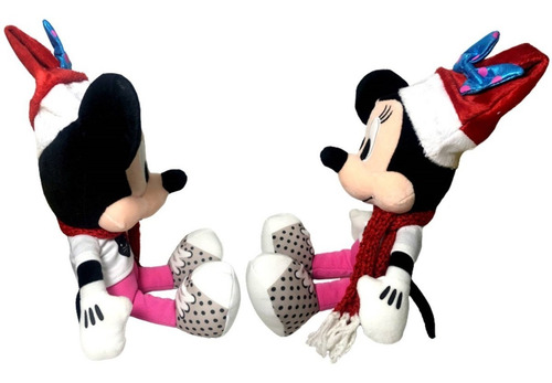 Imagem 3 de 5 de Boneca De Pelúcia Disney Minnie Mouse Natal Em Casa Original